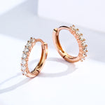 เครื่องประดับเงินสเตอร์ลิง S925 ต่างหูฝังซิทริน