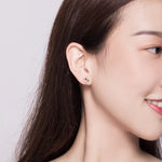 ต่างหูรูปกระดูกสุนัขเงินสเตอร์ลิง กลวง เครื่องประดับเรียบง่าย, SCE649