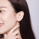 ต่างหูรูปกระดูกสุนัขเงินสเตอร์ลิง กลวง เครื่องประดับเรียบง่าย, SCE649