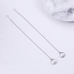 ของขวัญวันวาเลนไทน์ ต่างหูเงินสเตอร์ลิง S925 แบบเรียบง่าย, SCE080