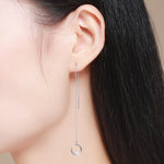 ของขวัญวันวาเลนไทน์ ต่างหูเงินสเตอร์ลิง S925 แบบเรียบง่าย, SCE080