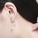ต่างหูเงินสเตอร์ลิง S925 รูปแมวซน, SCE073