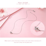 สร้อยคอผู้หญิงเงินสเตอร์ลิง Love S925, SCN181, SCN181 (ทอง)