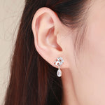 ต่างหูแมวย้อนยุคเงินสเตอร์ลิง S925 สำหรับผู้หญิง, SCE424