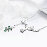 สร้อยคอเงินสเตอร์ลิง S925 Hummingbird Greetings สร้อยคอซิริโคนา SCN217
