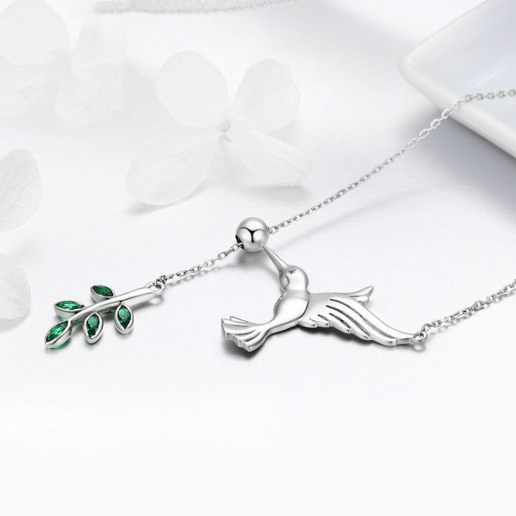 สร้อยคอเงินสเตอร์ลิง S925 Hummingbird Greetings สร้อยคอซิริโคนา SCN217