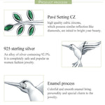 สร้อยคอเงินสเตอร์ลิง S925 Hummingbird Greetings สร้อยคอซิริโคนา SCN217