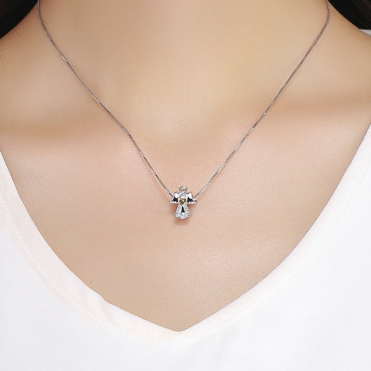 จี้เทวดาผู้พิทักษ์เงินสเตอร์ลิง S925 หยดน้ำมันเพชร เครื่องประดับ DIY สร้อยข้อมือ