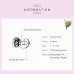 สร้อยข้อมือลูกปัดต้นไม้แห่งชีวิตเปิดได้เงินสเตอร์ลิง S925 DIY, SCC1259