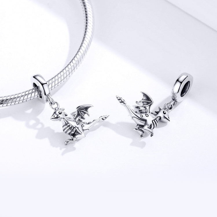 จี้เงินสเตอร์ลิง S925 รูปมังกรไดโนเสาร์ อุปกรณ์สร้อยข้อมือ DIY, SCC1322