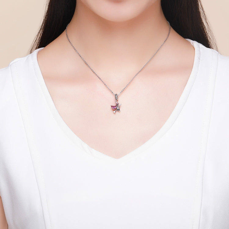 จี้ไม้กวาดแม่มดเวทมนตร์เงินสเตอร์ลิง S925 หยดน้ำมัน อุปกรณ์สร้อยข้อมือ DIY, SCC914