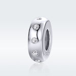 อุปกรณ์สร้อยข้อมือลูกปัดซิริคอนเงินสเตอร์ลิง S925