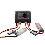 เครื่องชาร์จแบตเตอรี่ลิเธียมสำหรับเครื่องบินโมเดล HTRC T240 Touch Balance ของเล่นรถบังคับ B6, ปลั๊ก EU, ปลั๊ก US