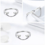สร้อยข้อมือเงินซิริคอน S925 เงินสเตอร์ลิง แหวนเปิดสำหรับผู้หญิง, SCR216