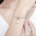 อุปกรณ์เสริมสร้อยข้อมือ DIY จี้ไข่มุกเงินสเตอร์ลิง S925 สไตล์สง่างาม, SCC137