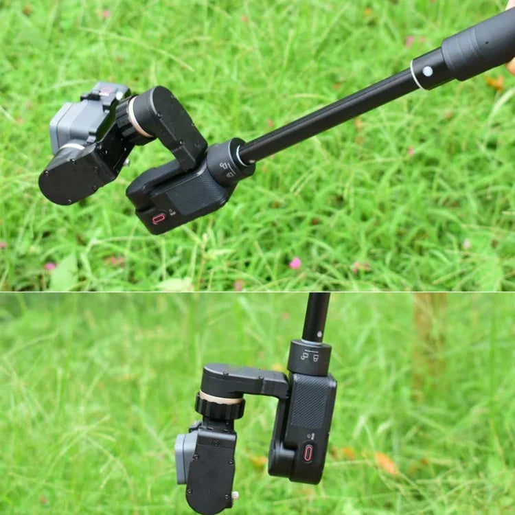 ไม้กันสั่นกิมบอลสามแกนแบบถือมือ ขาต่อเซลฟี่ GoPro ความยาวขยาย: 19cm-73cm, ความยาว: 19cm-73cm