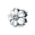 อุปกรณ์สร้อยข้อมือ DIY ลูกปัดดอกไม้เงินสเตอร์ลิง S925, SCC1486