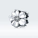 อุปกรณ์สร้อยข้อมือ DIY ลูกปัดดอกไม้เงินสเตอร์ลิง S925, SCC1486