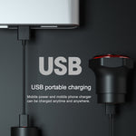 ไฟท้ายเบรกเซ็นเซอร์อัจฉริยะ MEROCA MX2 สำหรับจักรยานภูเขา ชาร์จ USB สำหรับจักรยานถนน ขี่กลางคืน ติดตั้งบนเบาะนั่ง สีดำ, สีสันสดใส, สีทองชมพู, ติดตั้งบนท่อเบาะสีดำ
