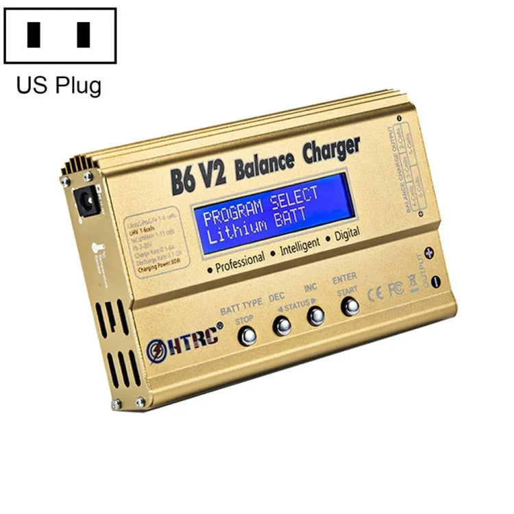 เครื่องชาร์จสมาร์ทบาลานซ์สำหรับเครื่องบินโมเดล HTRC B6 V2, ปลั๊ก US, ปลั๊ก EU, ปลั๊ก UK, ปลั๊ก AU