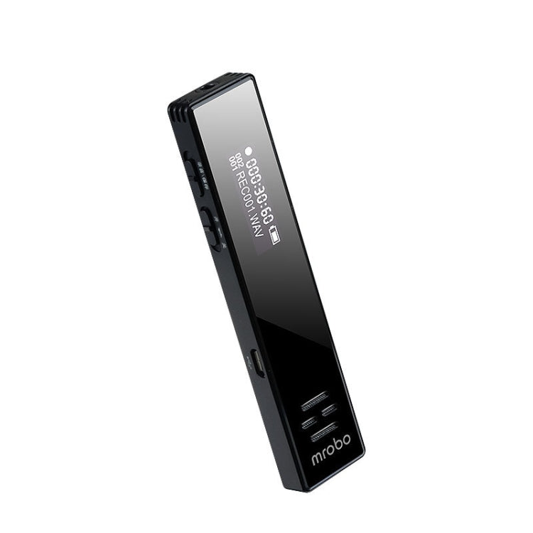 เครื่องบันทึกเสียงมืออาชีพ MROBO A10 ลดเสียงรบกวนนักเรียน HD เครื่องเล่น MP3 หน้าจอสี, 8GB, 16GB