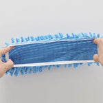 ปลอกครอบรองเท้าถูพื้นแบบขี้เกียจ Chenille 2 ชิ้น ทำความสะอาดพื้น ถอดซักได้ สีสุ่ม ไม้ถูพื้น