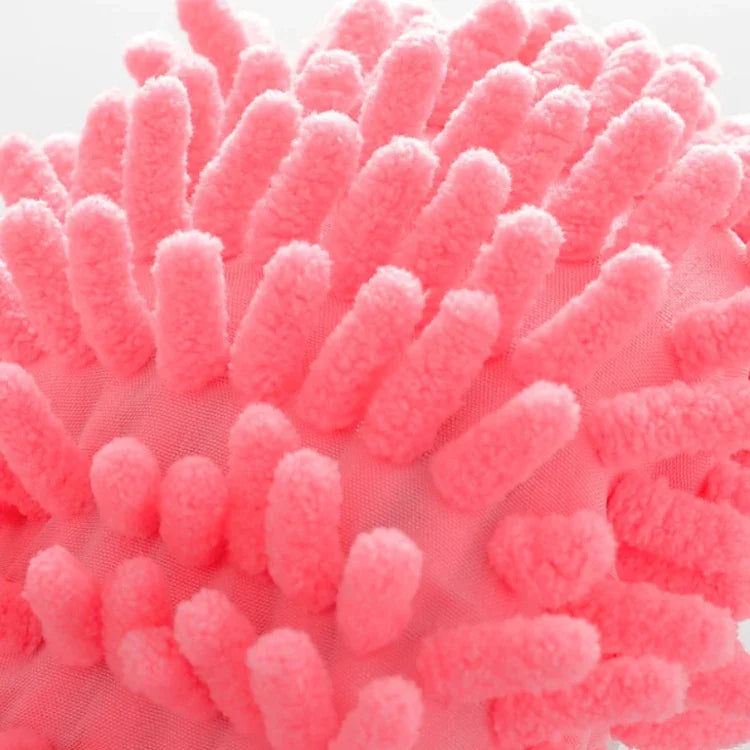 ปลอกครอบรองเท้าถูพื้นแบบขี้เกียจ Chenille 2 ชิ้น ทำความสะอาดพื้น ถอดซักได้ สีสุ่ม ไม้ถูพื้น