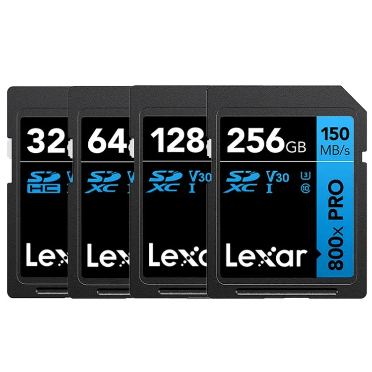 Lexar SD-800X Pro การ์ดความจำ SD ความเร็วสูงสำหรับกล้อง SLR, 32GB, 64GB