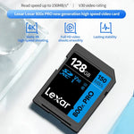 Lexar SD-800X Pro การ์ดความจำ SD ความเร็วสูงสำหรับกล้อง SLR, 32GB, 64GB