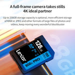 Lexar SD-800X Pro การ์ดความจำ SD ความเร็วสูงสำหรับกล้อง SLR, 32GB, 64GB