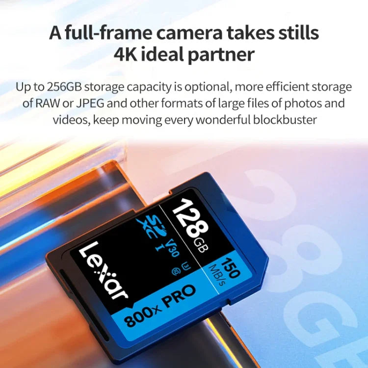 Lexar SD-800X Pro การ์ดความจำ SD ความเร็วสูงสำหรับกล้อง SLR, 32GB, 64GB