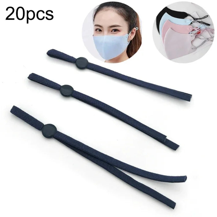 20pcs Adjustable Elastic Band Mask Rope, Random Color Delivery, Elastic Band Mask Rope