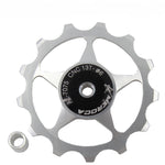 MEROCA Metal Bearings Mountain Bike Road Bike Rear Derailleur Guide Wheel 11T/13T Guide Wheel, 11T Black, 11T Red, 13T Red, 11T Blue, 13T Blue, 11T Purple, 13T Purple, 11T Silver, 13T Silver, 11T Electroplating Colorful, 13T Electroplating Colorful