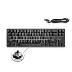 คีย์บอร์ดกลไก Ajazz K680T Mini USB แบบมีสายและไร้สาย 68 ปุ่ม สำหรับแล็ปท็อป ความยาวสาย 1.6 เมตร สวิตช์สีเขียว สีดำ สีชา