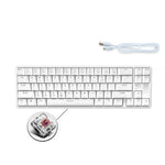 คีย์บอร์ดกลไก Ajazz K680T Mini USB แบบมีสายและไร้สาย 68 ปุ่ม สำหรับแล็ปท็อป ความยาวสาย 1.6 เมตร สวิตช์สีเขียว สีดำ สีชา