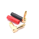 2 ชิ้น ปลั๊กกล้วย 4mm รูปตัว L 90 องศา ยางนุ่มสำหรับสายลำโพง หัวปลั๊กกล้วยลำโพง