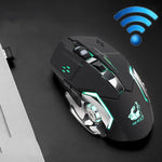 เมาส์เกมกลไกไร้สาย FREEDOM-WOLF X8 2400 DPI 6 ปุ่ม 2.4G ชาร์จไฟได้ พร้อมไฟเรืองแสง รุ่น X8 สีดำ, X8 สีเทาโลหะ, X8 สีดำดาว