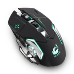 เมาส์เกมกลไกไร้สาย FREEDOM-WOLF X8 2400 DPI 6 ปุ่ม 2.4G ชาร์จไฟได้ พร้อมไฟเรืองแสง รุ่น X8 สีดำ, X8 สีเทาโลหะ, X8 สีดำดาว