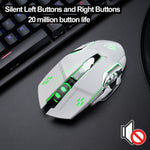 เมาส์เกมกลไกไร้สาย FREEDOM-WOLF X8 2400 DPI 6 ปุ่ม 2.4G ชาร์จไฟได้ พร้อมไฟเรืองแสง รุ่น X8 สีดำ, X8 สีเทาโลหะ, X8 สีดำดาว