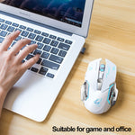 เมาส์เกมกลไกไร้สาย FREEDOM-WOLF X8 2400 DPI 6 ปุ่ม 2.4G ชาร์จไฟได้ พร้อมไฟเรืองแสง รุ่น X8 สีดำ, X8 สีเทาโลหะ, X8 สีดำดาว