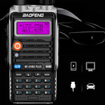 วิทยุสื่อสาร Baofeng BF-B2Plus กำลังสูง 15 กม. แบบพกพา ปลั๊ก AU, ปลั๊ก EU, ปลั๊ก US, ปลั๊ก UK