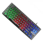 คีย์บอร์ดเกมมิ่งโน้ตบุ๊ก ZIYOULANG K16 87 ปุ่ม ไฟสีสันผสม ความยาวสาย: 1.5 ม., K16