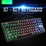 คีย์บอร์ดเกมมิ่งโน้ตบุ๊ก ZIYOULANG K16 87 ปุ่ม ไฟสีสันผสม ความยาวสาย: 1.5 ม., K16