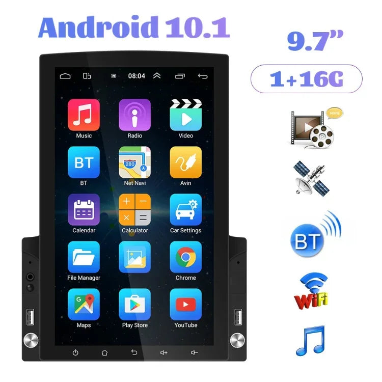 เครื่องเล่น MP5 รถยนต์หน้าจอแนวตั้ง 9.7 นิ้ว HD กระจก 2.5D พร้อมระบบนำทาง Android แบบ All-in-one, รุ่นมาตรฐาน, รุ่นมาตรฐาน+กล้อง 4 ดวง, รุ่นมาตรฐาน+กล้อง 8 ดวง, รุ่นมาตรฐาน+กล้อง 12 ดวง