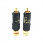 2 ชิ้น WBT-0144 หัวปลั๊ก RCA รูปดอกบัว AV เสียงและวิดีโอ