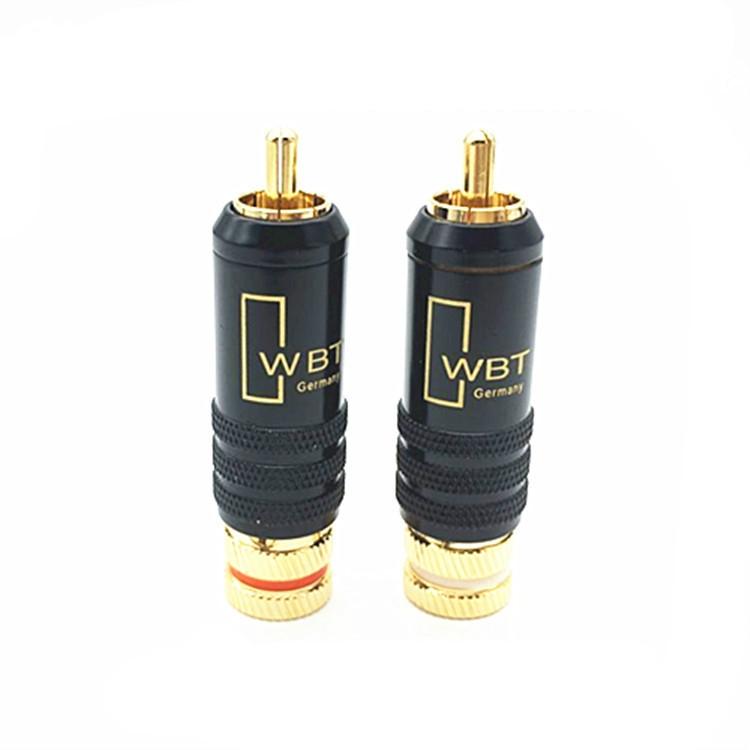 2 ชิ้น WBT-0144 หัวปลั๊ก RCA รูปดอกบัว AV เสียงและวิดีโอ
