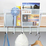 Dormitory Upper Bunk Bedside Storage Rack Bedside Hanging Basket Hook, Black Hanging Basket + Black Hook, White Hanging Basket + White Hook