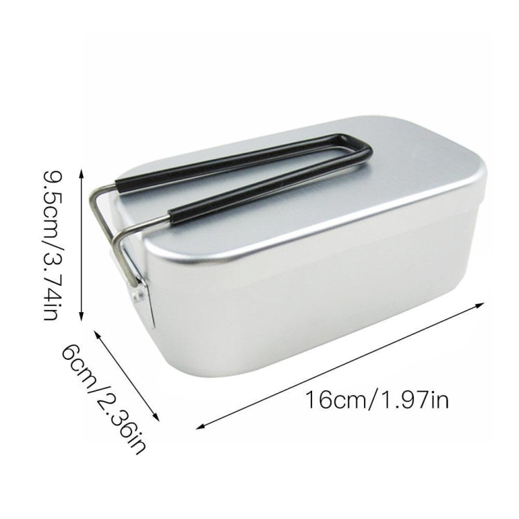 Outdoor Travel Camping Camping Lunch Box Portable Foldable Aluminum Lunch Box Retro Lunch Box Small, Small Regular Lunch Box, Lunch Box And Steaming Rack