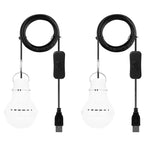 ไฟตั้งแคมป์แบบหลอด USB ไฟฉุกเฉิน 2 ชิ้น