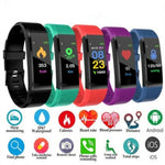 นาฬิกาอัจฉริยะ ID115 หน้าจอ OLED ขนาด 0.96 นิ้ว สายข้อมือพร้อมเครื่องนับก้าวและตัวติดตามฟิตเนส, ID115 สีดำ, ID115 สีแดง, ID115 สีเขียว, ID115 สีม่วง, ID115 สีน้ำเงิน